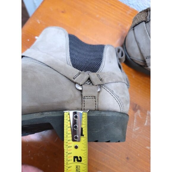 TEVA Tan Leather Chelsea Ankle Boots Waterproof Elastic Panels & Pull Tabs Size - Picture 11 of 13